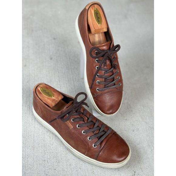 ECCO Other - Ecco Soft 7 Sleek Scandinavian Design Men’s 7 Brown Leather Sneaker Shoe Comfort